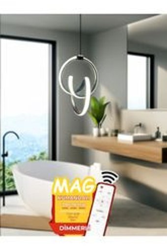 Lumenistanbul Nilay Tekli Siyah Modern Kumaş Salon-Oturma Odası Avize