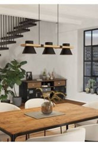 Eglo Tekli Kahverengi Sarkıt Modern Bambu Salon-Oturma Odası Avize
