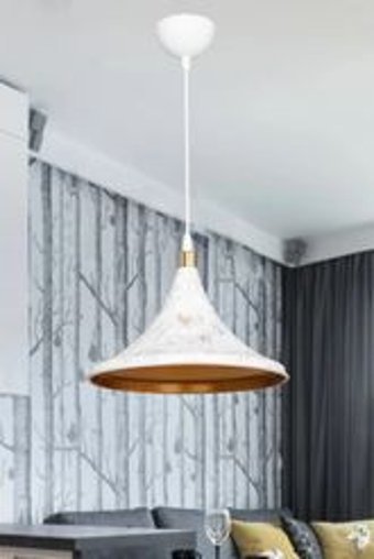 Ag Lightdesign Tekli Beyaz Sarkıt Modern Plastik Salon-Oturma Odası Avize