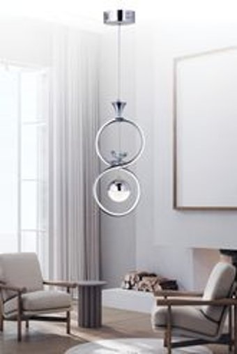 Lumenistanbul Lima Tekli Gri Pasta Modern Plastik Salon-Oturma Odası Avize