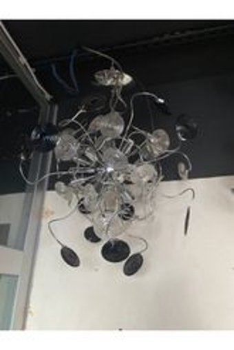 Eglo Mestre Tekli Beyaz Ledli Modern Çelik Salon-Oturma Odası Avize