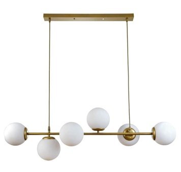 Luna Lighting 4117-3A Fico 3'lü Sarı Çubuklu Modern Metal Salon-Oturma Odası Avize