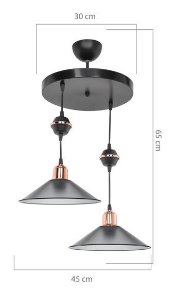 Luna Lighting 2719-01-03 Magose Tekli Sarı Halka Modern Metal Salon-Oturma Odası Avize