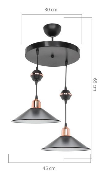 Luna Lighting 2719-01-03 Magose Tekli Sarı Halka Modern Metal Salon-Oturma Odası Avize