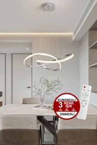 Hilalsan 7766G 4'lü Altın Metal Modern Alüminyum Antre-Hol Avize