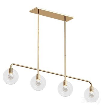 Özcan Aydınlatma 4739C-1A-12 Homii C Cam Tekli Sarı Sarkıt Modern Metal Salon-Oturma Odası Avize