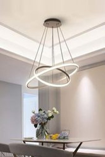 Poplinhome 1249 Tekli Ekru Makrome Bohem Çelik Salon-Oturma Odası Avize