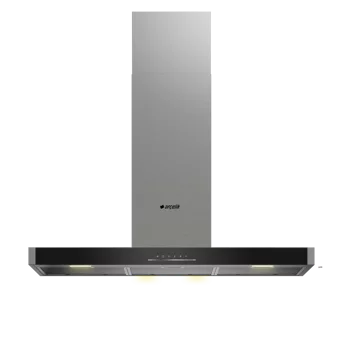 Arçelik ADT 906-2 S 90 cm Metal Yüzey Karbon Filtreli Bacalı-Bacasız Duvar Tipi Davlumbaz Siyah