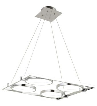 Tt Aydınlatma Tt304-4+1-Sy 5'li Siyah Ledli Modern Alüminyum Salon-Oturma Odası Avize