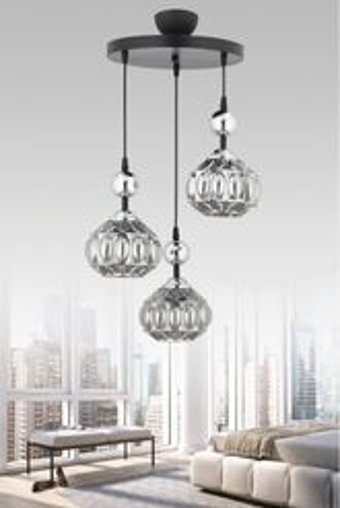 Eslight Açelya Tekli Beyaz Pasta Modern Plastik Salon-Oturma Odası Avize