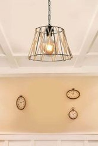 Luna Lighting Tekli Bej Plafonyer Modern Plastik Salon-Oturma Odası Avize