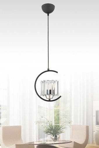 Eslight Tekli Beyaz Sarkıt Modern Hasır Salon-Oturma Odası Avize