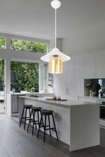 Woodhub Tekli Bej Rattan Rustik Bambu Salon-Oturma Odası Avize