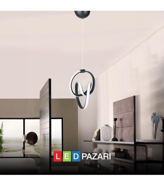 İstanbul Avize 6'lı Gri Cam Modern Cam Salon-Oturma Odası Avize