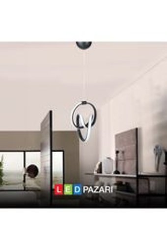 İstanbul Avize 6'lı Gri Cam Modern Cam Salon-Oturma Odası Avize