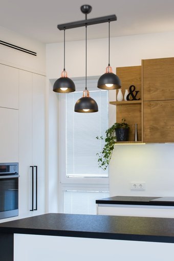 Luna Lighting 2808-1A-04 Domm Tekli Kırmızı Küre Modern Metal Salon-Oturma Odası Avize