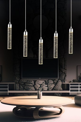 Apliqa Yanko 3'lü Beyaz Sarkıt Modern Metal Salon-Oturma Odası Avize