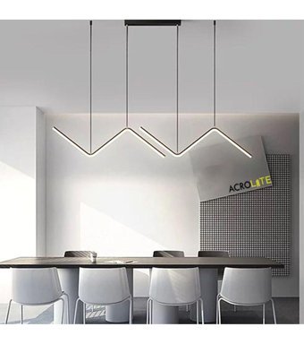 Acrolıte Tekli Çok Renkli Ledli Modern Alüminyum Salon-Oturma Odası Avize