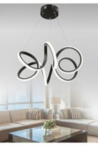 Harnelli 6'lı Altın Ledli Modern Alüminyum Salon-Oturma Odası Avize