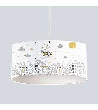 Catluz 3'lü Beyaz Şapkalı Modern Metal Salon-Oturma Odası Avize