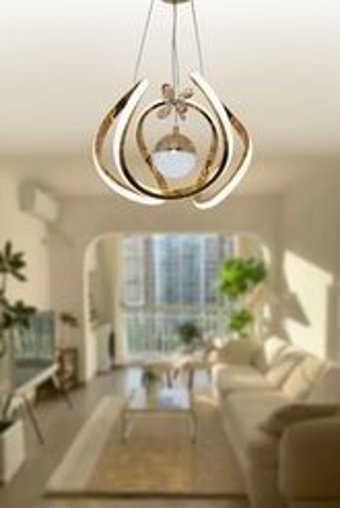 Sanctum Izebela Tekli Sarı Sarkıt Modern Alüminyum Salon-Oturma Odası Avize