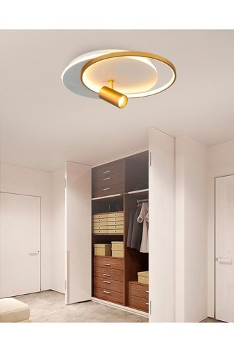 Lucea Tekli Bej Kristal Taşlı Modern Krom Salon-Oturma Odası Avize