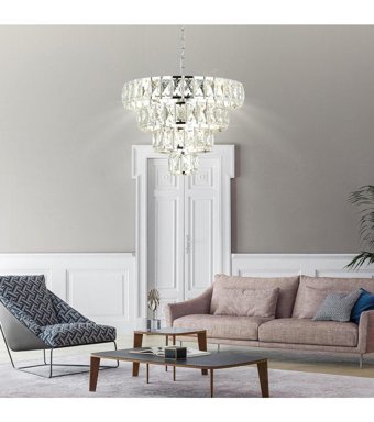 Kuğulu 10'lu Çok Renkli Modern Cam Salon-Oturma Odası Avize
