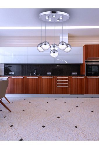 Vonalight 5'li Metalik Sarkıt Modern Alüminyum Salon-Oturma Odası Avize