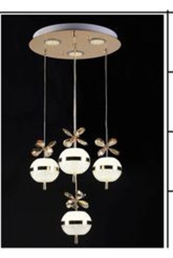 Dorbien Av-6141-6Bkr-1Tk Tekli Metalik Sarkıt Modern Alüminyum Salon-Oturma Odası Avize