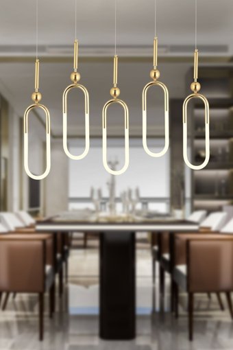 Apliqa 4'lü Beyaz Sarkıt Modern Metal Salon-Oturma Odası Avize