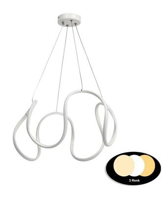 Vk Home Aydınlatma Arven Tekli Siyah Sarkıt Modern Plastik Salon-Oturma Odası Avize