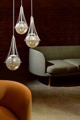 Begüsa Arel Tekli Sarı Sarkıt Modern Metal Salon-Oturma Odası Avize