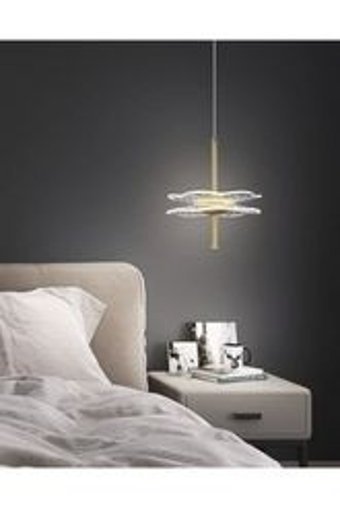 Light House Badem Tekli Bej Sarkıt Modern Krom Salon-Oturma Odası Avize