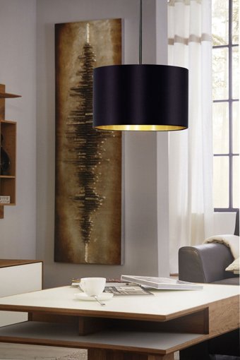 Etsylight 3'lü Siyah Sarkıt Modern Cam Salon-Oturma Odası Avize