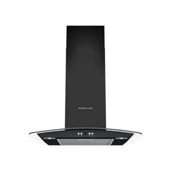 Profilo DVX6E660 60 cm Cam Yüzey Bacalı-Bacasız Duvar Tipi Davlumbaz Siyah