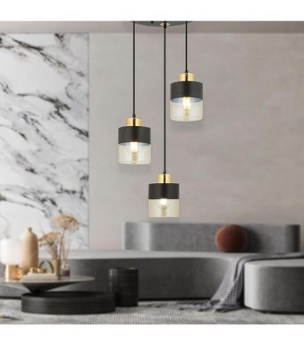Apliqa Berca 6'lı Bej Sarkıt Modern Metal Salon-Oturma Odası Avize