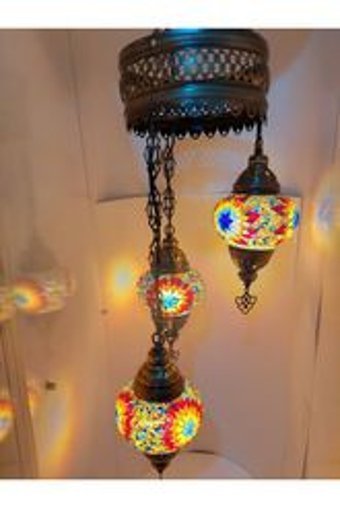 Ferisa Home Tekli Kahverengi Sarkıt Eskitme Ahşap Salon-Oturma Odası Avize