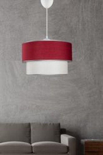 Bby Home & Desıgn Amaya Tekli Gri Sarkıt Modern Kumaş Salon-Oturma Odası Avize