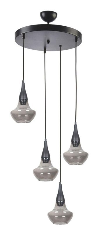 Felicity Mirror 5'li Kahverengi Ledli Modern Ahşap Salon-Oturma Odası Avize