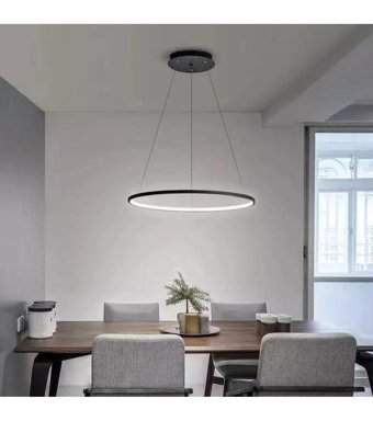 Nisaluce Tekli Metalik Metal Modern Cam Salon Avize