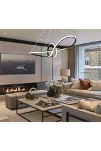 Arteluz Didim Tekli Siyah Ledli Modern Alüminyum Salon-Oturma Odası Avize