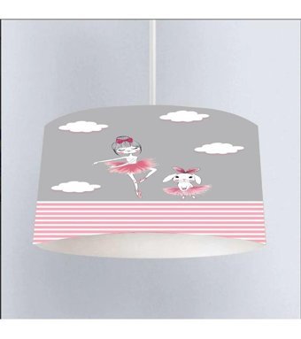 Evlight Deko Tekli Pembe Sarkıt Modern Kumaş Salon-Oturma Odası Avize
