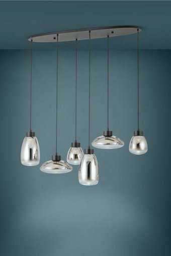 Eglo Caminata 3'lü Siyah Küre Modern Çelik Salon-Oturma Odası Avize