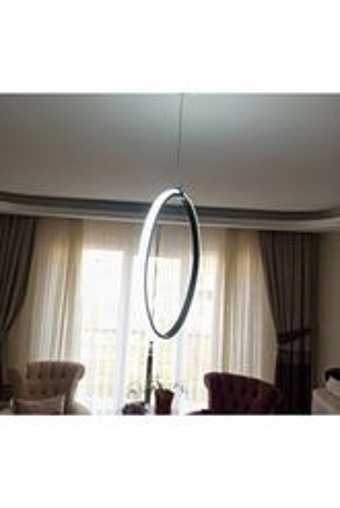 Paris Parissimo Tekli Beyaz Hasır Modern Metal Salon-Oturma Odası Avize
