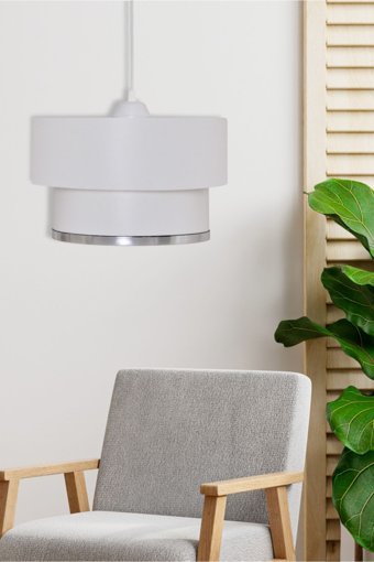 Esslight Destan 3'lü Gümüş Sarkıt Modern Metal Salon-Oturma Odası Avize