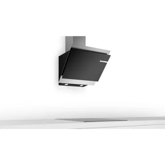 Bosch DWK68AK60T 281 W 60 cm Cam Yüzey Bacalı-Bacasız Duvar Tipi Davlumbaz Siyah