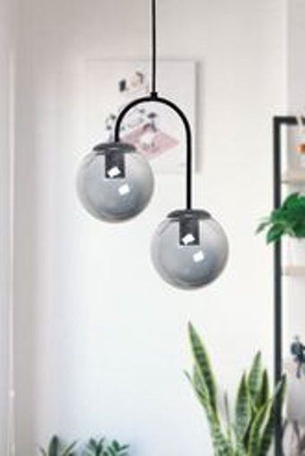 Fer Avize Açelya Tekli Kırmızı Sarkıt Modern Metal Mutfak Avize
