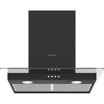 Profilo DVG6D660 60 cm Metal Yüzey Bacalı-Bacasız Duvar Tipi Davlumbaz Siyah