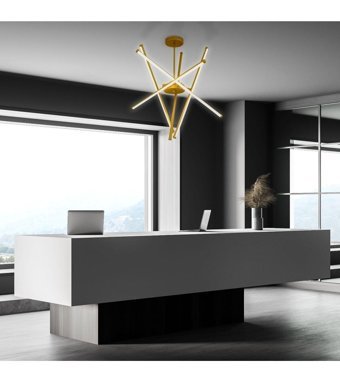 Viesteknoloji Tekli Bej Kumaş Modern Kumaş Salon-Oturma Odası Avize