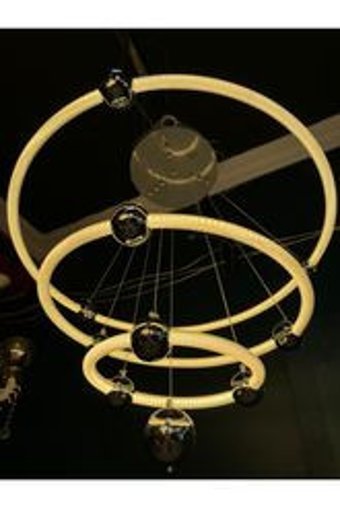 Rika Lighting 3'lü Sarı Plafonyer Modern Alüminyum Salon-Oturma Odası Avize